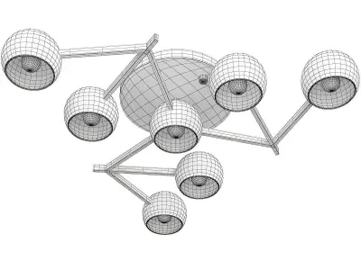 Galaxy Chandelier Black Low-poly 3D model