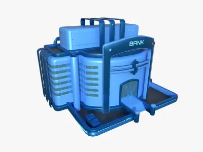 10 SciFi Banks A Collection - Sci Fi Exterior Design 3D Model Pack
