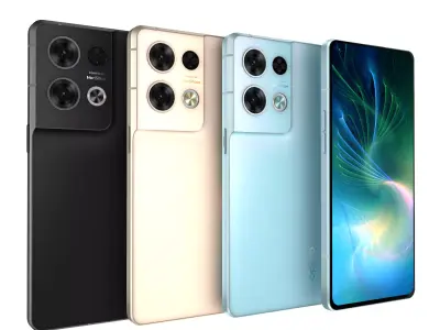 Oppo Reno8 Pro Full Color 3D model