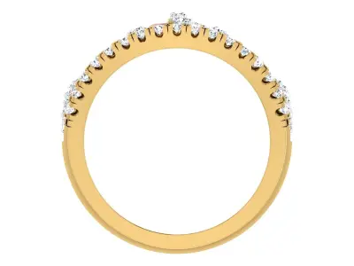 Light Weight Yellow Gold Diamond Ring  -DDS RN 249 3D print model