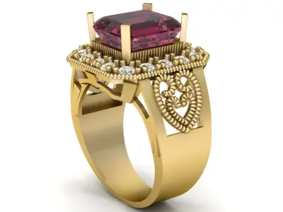 Women Ring light weight ring 3d printable model   3D print model