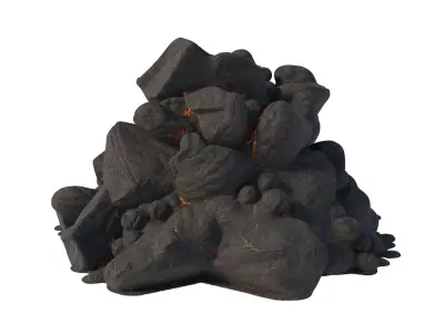 coal pile Low-poly 3D model