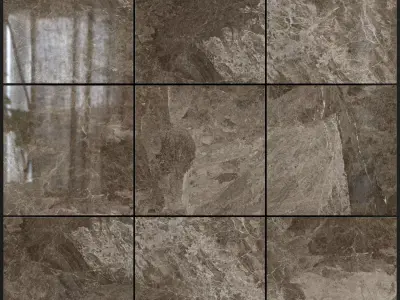 Yurtbay Seramik Kios Brown 600x600 Set 2 3D model