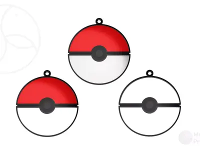 Pokemon Pokeball Christmas Decoration 3D print model