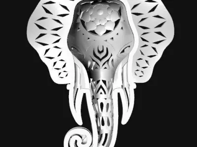 020 - Elephant Pendant 3D print model