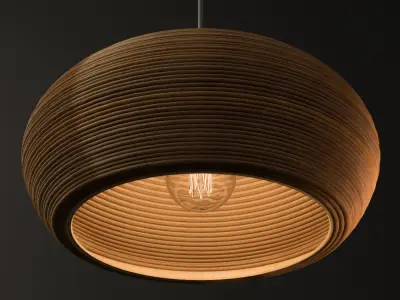 Rattan Lighting Set 3 3D model