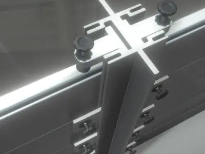 Modular Water Barrier - Construction Set Low-poly 3D model