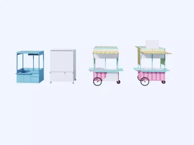 ASSET TRADE CART MARKET  3D model