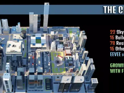 The City with 3D model