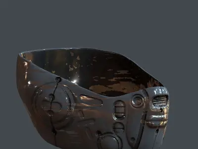 Gas mask helmet 3d model scifi Low-poly Low-poly 3D model 57