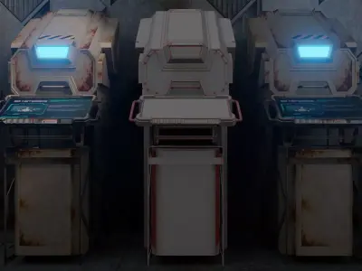 Abandoned military base command center 3D model