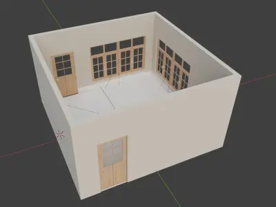 Bedroom Low-poly 3D model