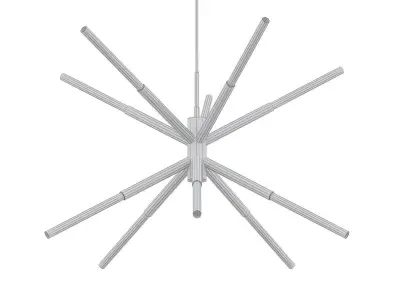 Wanda modern brass pendant light 3D model