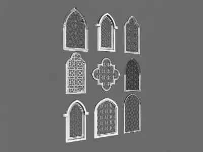 Arabic Windows Set 3D model