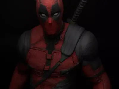 Deadpool 3D Model in Blender 3D model