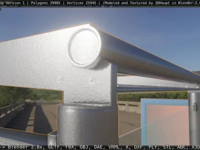 Bus Stop Version 1 Low-poly 3D model