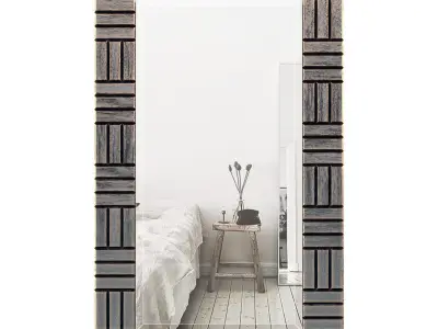 Silver Frame Accent Mirror OREL3063 3D model