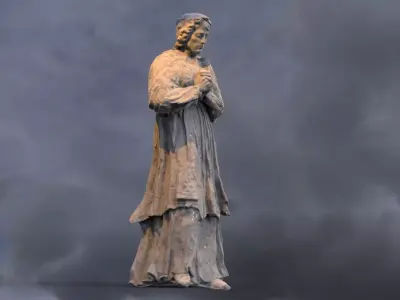 Renaissance Prayer statues 1  3D model