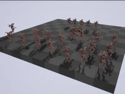 Mutant 01 Low-poly 3D model