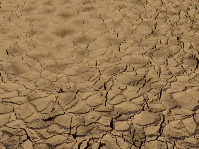 PBR  Pfotorealistic Dry Desert Cracked Ground Material  Texture