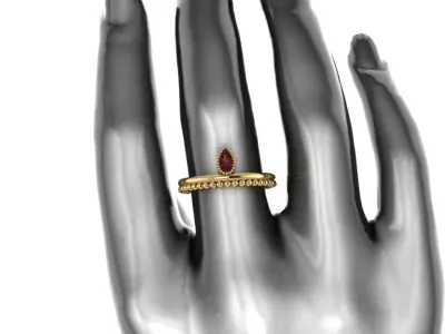 Ring - Gold - Silver 3D print model