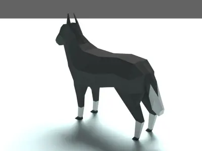 Low Poly Dog by RICHARD HIND Free low-poly 3D model