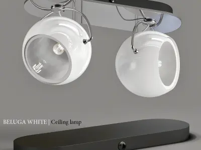 BELUGA hanging lamp with two lamps 3D model