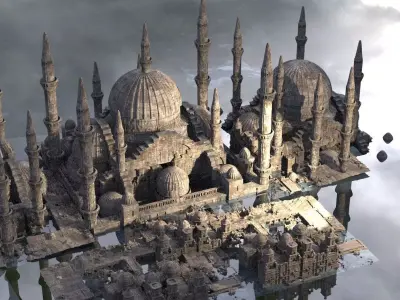 Muslim Crusades Arab  architecture New and Updated version 3 3D model