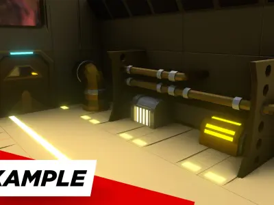 Gierki - SciFi LowPoly Cantina Pack Low-poly 3D model