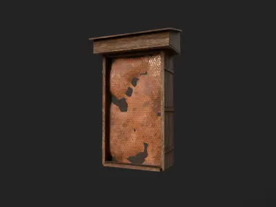 Lowpoly Honey Box Bee Farm PBR Low-poly 3D model