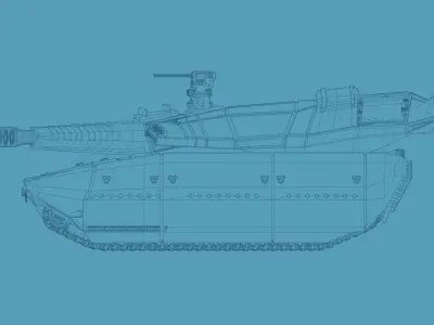 IDF Merkava mark 5 - concept tank 3D print model