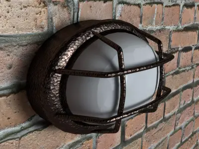 Bulkhead Light Low-poly 3D model