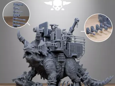 GrimGuard Jungle Fighters Triceratank 3D print model