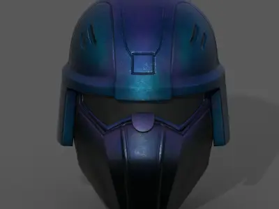 Helmet scifi military futuristic technology cyborg  Low-poly 3D model