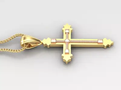 Cross Light Gold 4CP083 3DM STL 3D print model