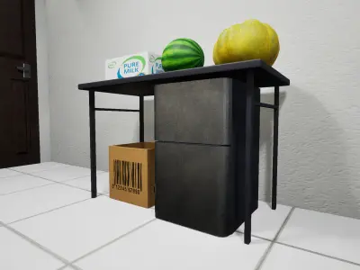 RedSister Hong Jie  Uncle Red Bedroom Low-poly 3D model