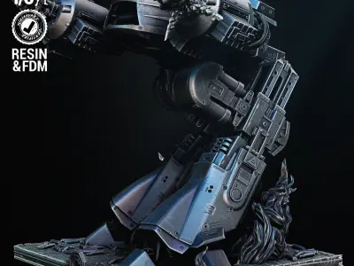 Wicked Movies ED 209 Sculpture Tested for 3D printing  3D print model