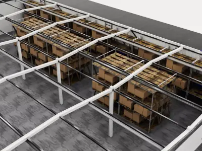  Small Warehouse Complex 3D model