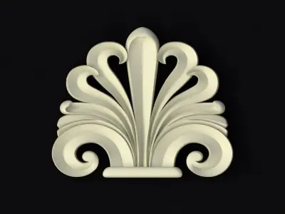Central decor ornament for furniture 3D model 1081