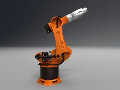 Robot Kuka Low poly 3D model Low-poly 3D model