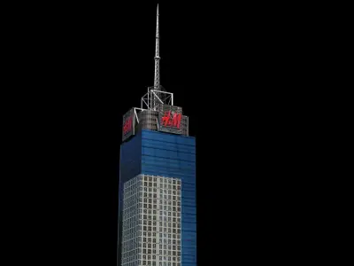 4 Times Square - NYC Low-poly 3D model