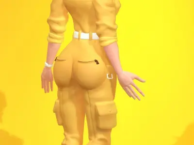 April ONeil from the cartoon TMNT 3D model