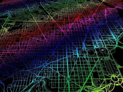 Streets and roads Washington USA 3D model