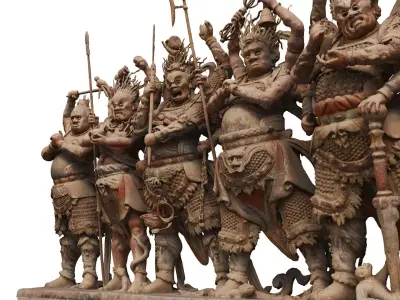 Deity Statue Sculpture14 3D model