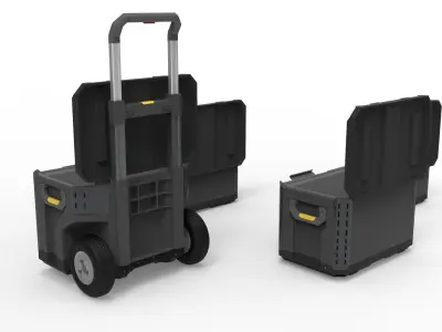 Tool Box Set closed and open 3D model