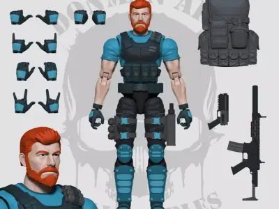 Varek Holt Full 3D Printable Action Figure STL Files 3D print model