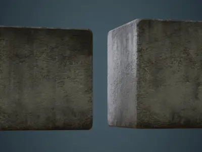 Concrete Barrier 4B Low-poly 3D model
