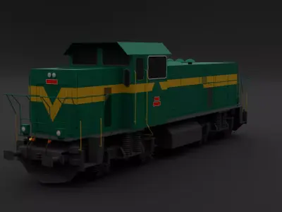 DE11000 Diesel-Electric Shunter Locomotive Low-poly 3D model