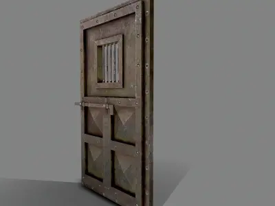 Metal Prison Door Low-poly 3D model