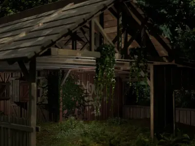 Cinematic Forest scene  model and rendered in blender 3D model